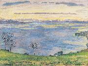 Ferdinand Hodler Genfersee am Abend von Chexbres aus oil on canvas